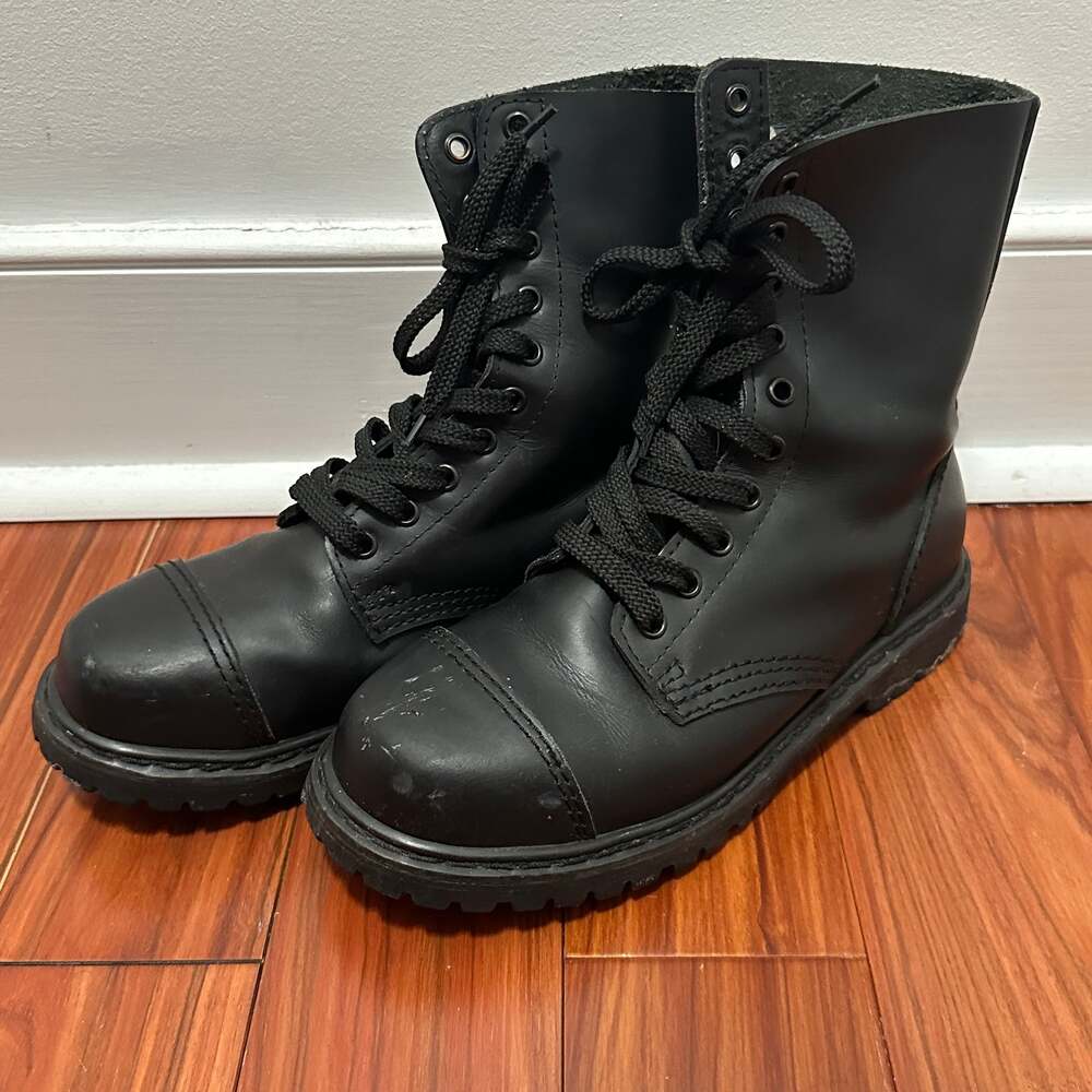 Vintage Steel Toe Leather Boots Phantom Brand Size 9